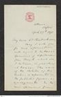 Nachlass Franz Steindachner, Brief von E. Ray Lankester an Franz Steindachner (27.04.1895), Inv.Nr. 290.02, Seite 1